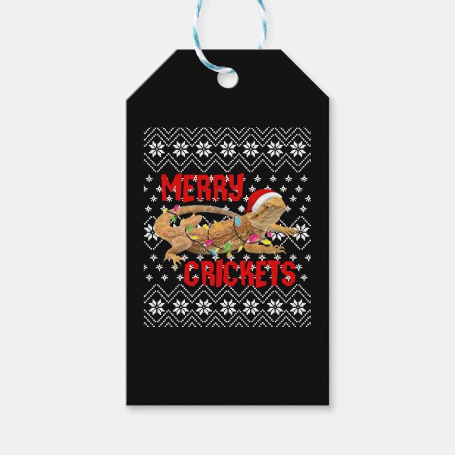 Barted Dragon Funny Christmas Ornament Geschenk hä Geschenkanhänger (Vorderseite)