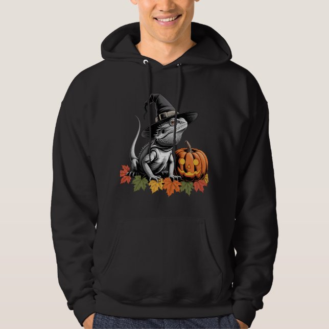 Barted Dragon Halloween Fun Hoodie (Vorderseite)