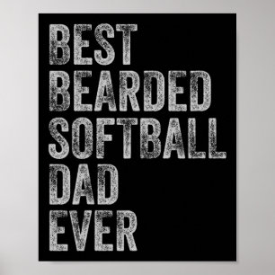 Barted Softball Vater Vathday Poster