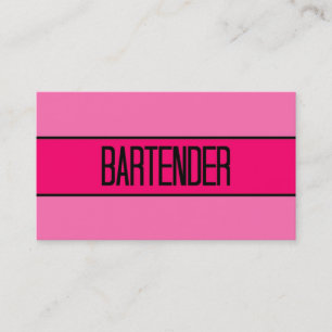 Bartender Baby et Carte de visite rose chaud