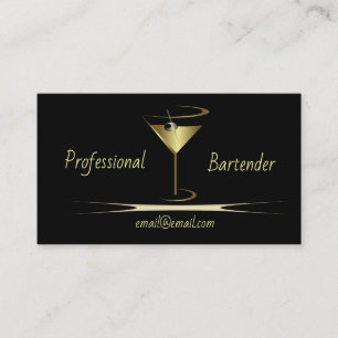 Bartender carte de visite - Cartes de classe or
