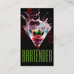 Bartender Carte de visite de vie nocturne