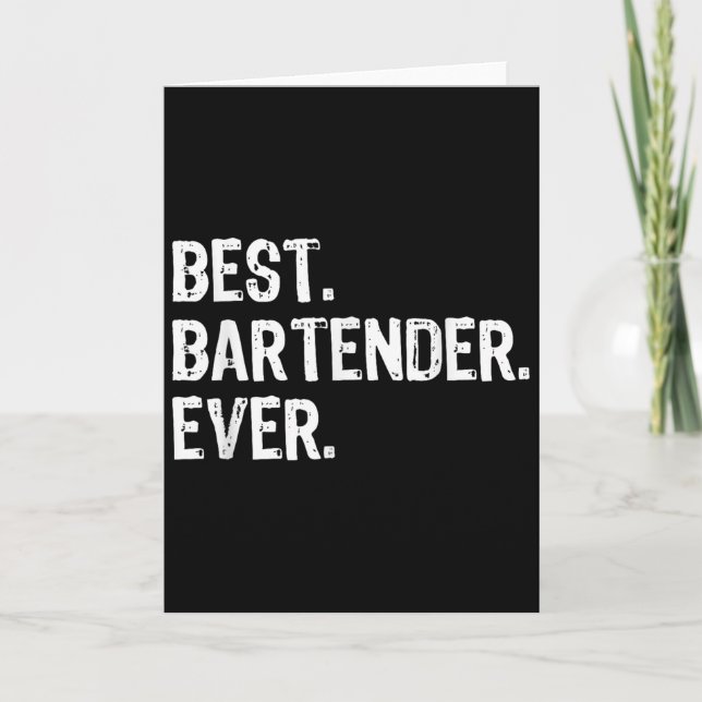 Bartender Ever Bartending Funny Gift Christmas  Karte (Vorderseite)