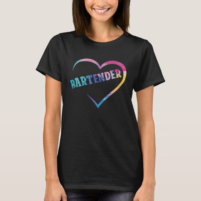 Bartender Mixologist Heart Bartender T-Shirt (Vorderseite)