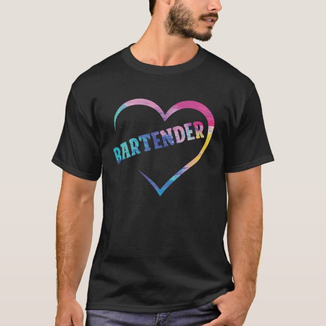 Bartender Mixologist Heart Bartender T-Shirt (Vorderseite)