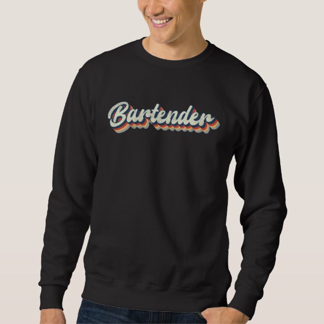 Bartender Mixologist Retro Vintage Bartender Sweatshirt (Vorderseite)