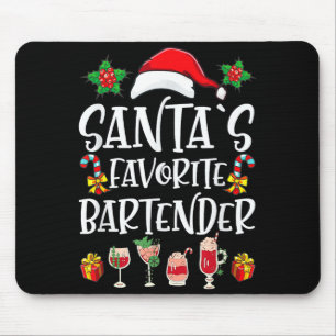 Bartender-Weihnachtsgeschenk Santas Lieblingsbarte Mousepad