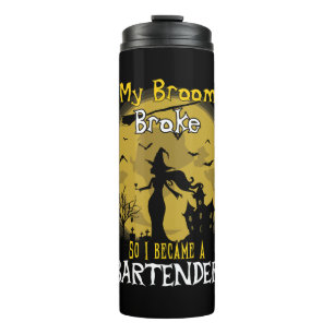 Bartenderin Hexe Halloween Thermosbecher