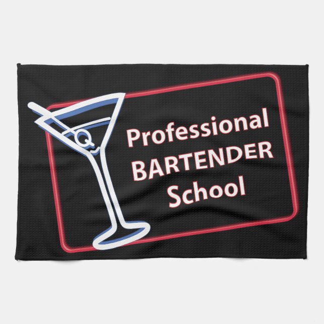 Bartending professionnel Bar de l'école serviette (Horizontal)
