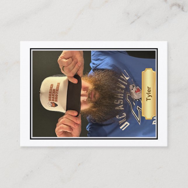Bartete Baker Banter Trading Cards: Tyler Hat Telefonnummerkarte (Vorderseite)