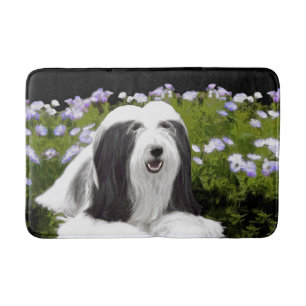 Bartete Collie Malerei - Niedliche Original Hunde Badematte