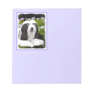 Bartete Collie Malerei - Niedliche Original Hunde  Notizblock