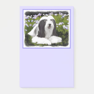 Bartete Collie Malerei - Niedliche Original Hunde Post-it Klebezettel