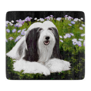 Bartete Collie Malerei - Niedliche Original Hunde Schneidebrett