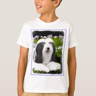 Bartete Collie Malerei - Niedliche Original Hunde  T-Shirt