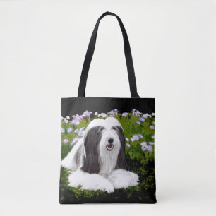 Bartete Collie Malerei - Niedliche Original Hunde Tasche