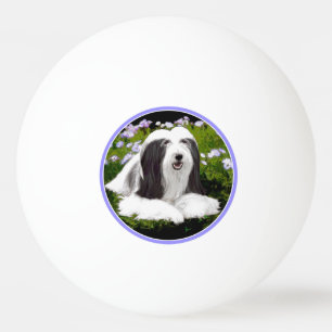 Bartete Collie Malerei - Niedliche Original Hunde Tischtennisball