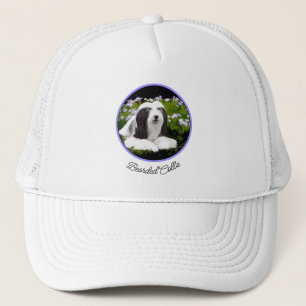 Bartete Collie Malerei - Niedliche Original Hunde Truckerkappe