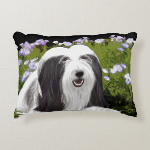 Bartete Collie Malerei - Niedliche Original Hunde Zierkissen
