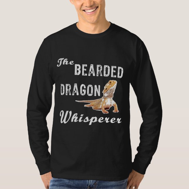 Bartete Drachen flüstern Retro Erwachsene und Kind T-Shirt (Vorderseite)