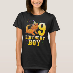 Bartete Drachenechse 9. Geburtstag 9. Junge T-Shirt