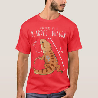 Bartete Drachenechse Reptile Anatomie 1 T-Shirt