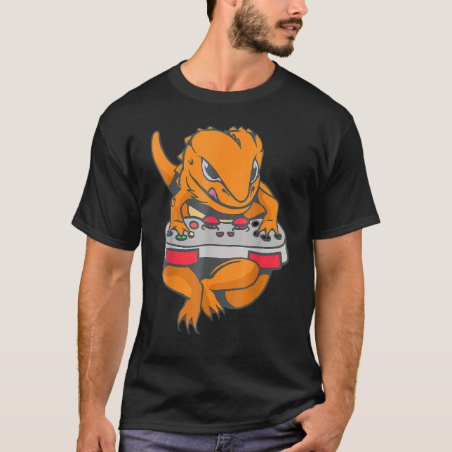 Bartete Dragon Gamer Boys Kids Video Game Players T-Shirt (Vorderseite)