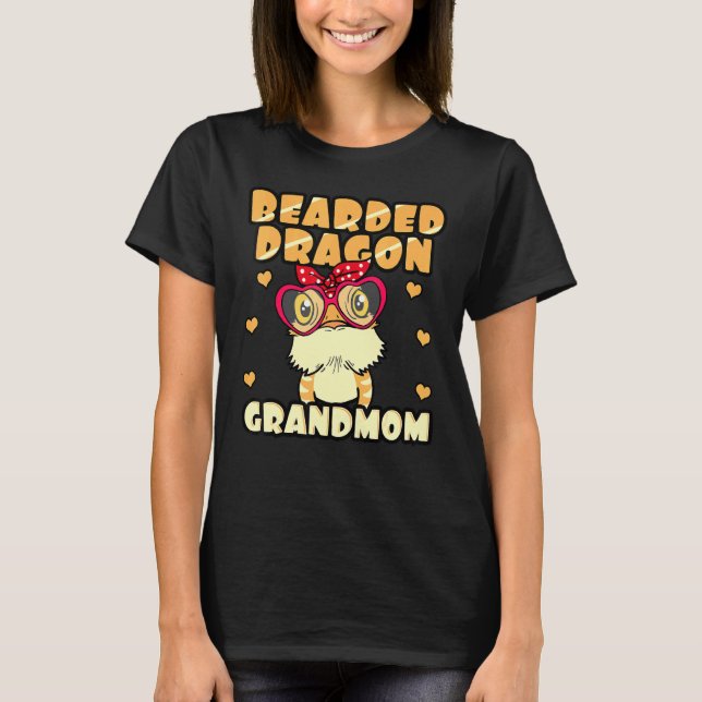 Bartete Dragon Großmutter Reptile Großmuttermütter T-Shirt (Vorderseite)