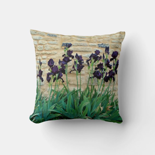 Bartete Iris-Kissen Kissen (Vorderseite)