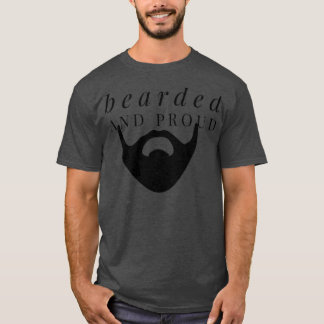 Bartete und solide Texte und Grafikdesign T-Shirt