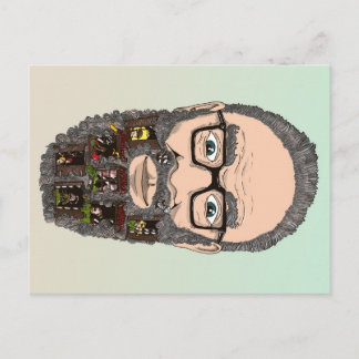 Bartfamilie Postkarte