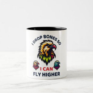 Bartgeier-Symbolisierung von Stärke und Seltenheit Zweifarbige Tasse