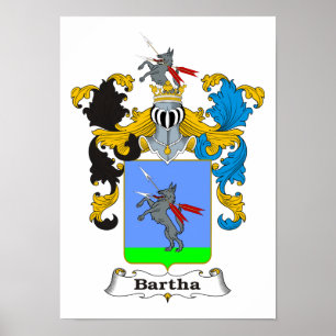 Bartha Familien-ungarisches Wappen 11x15" Druck Poster