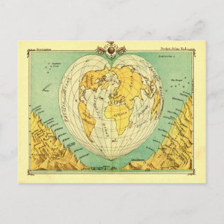 Bartholomew Carton en forme de coeur Carte Mondial