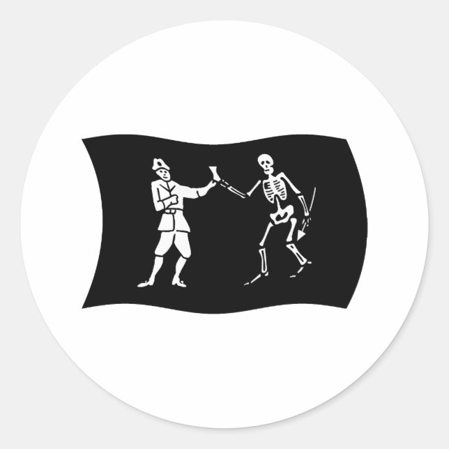 Bartholomew Roberts Flag Sticker (Vorderseite)