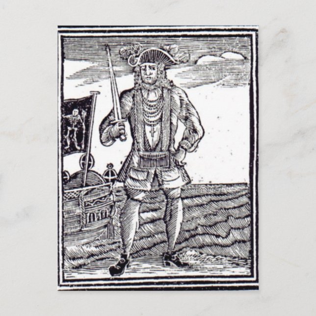 Bartholomew Roberts Postkarte (Vorderseite)