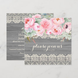 Bartholz Spitzen Peonies Anemones Wasserfarbe Einladung
