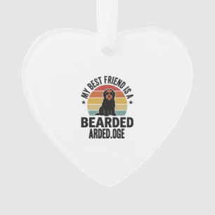 Barthund Collie Vintage-Sonnenuntergang Hundeliebh Ornament