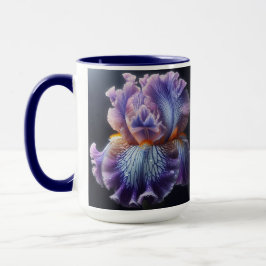 Barti Iris floral Lila und blau Tasse
