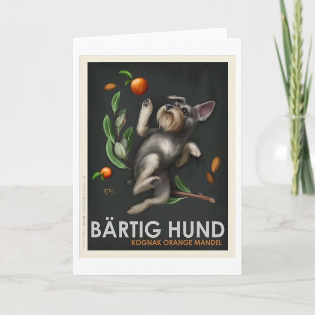 Bartig Hund Karte (Vorderseite)