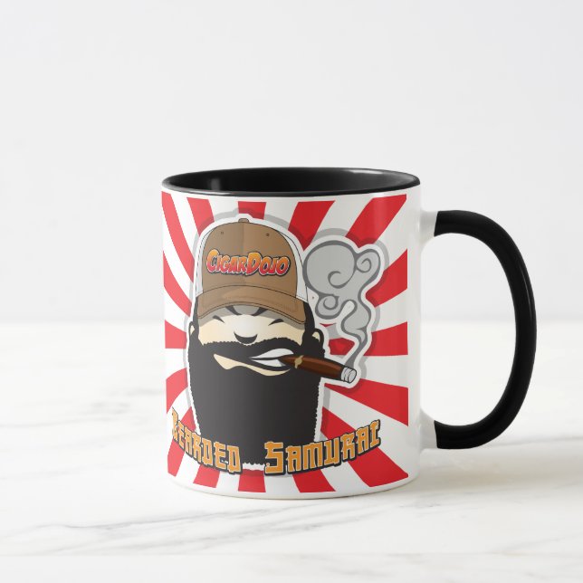 Bärtige Samurai-Tasse Tasse (Rechts)