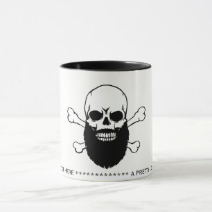 Bärtige Schädel-Mitteilungs-Kaffee-Tasse Tasse