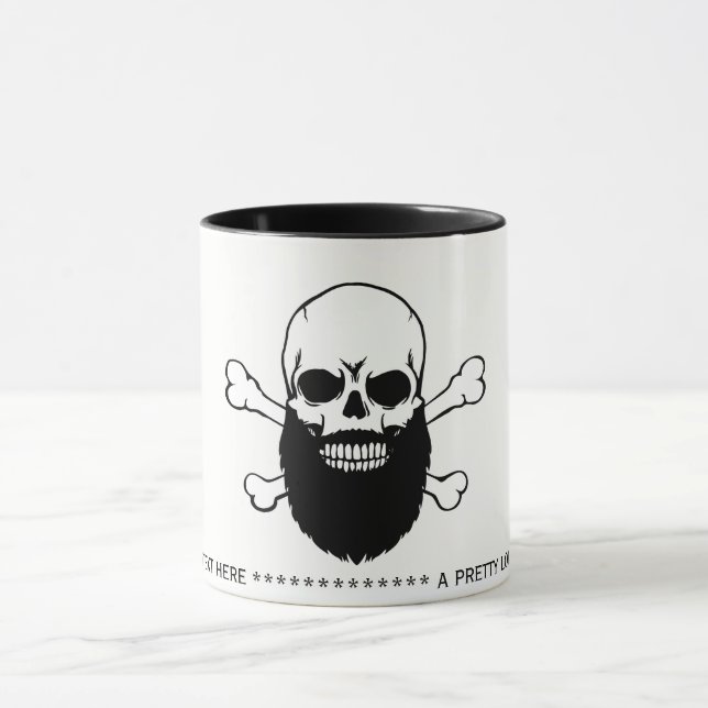 Bärtige Schädel-Mitteilungs-Kaffee-Tasse Tasse (Zentrum)