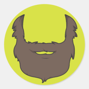Bärtiger Aufkleber