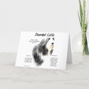 Bärtiger Collie-Geschichtsentwurf Feiertagskarte