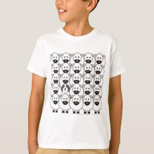 Bärtiger Collie in den Schafen T-Shirt