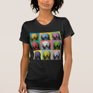 Bärtiger Collie Pop-Kunst T - Shirt