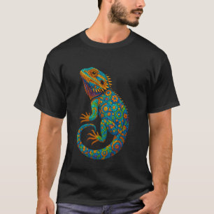 Bärtiger Drache Farbdesign für exotische Haustier- T-Shirt