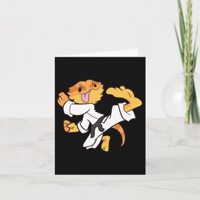 Bärtiger Drache Karate Samurai Echse Bärtiger Drag Karte (Vorderseite)