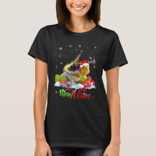 Bärtiger Drache Tier Frohe Weihnachten Party Famil T-Shirt
